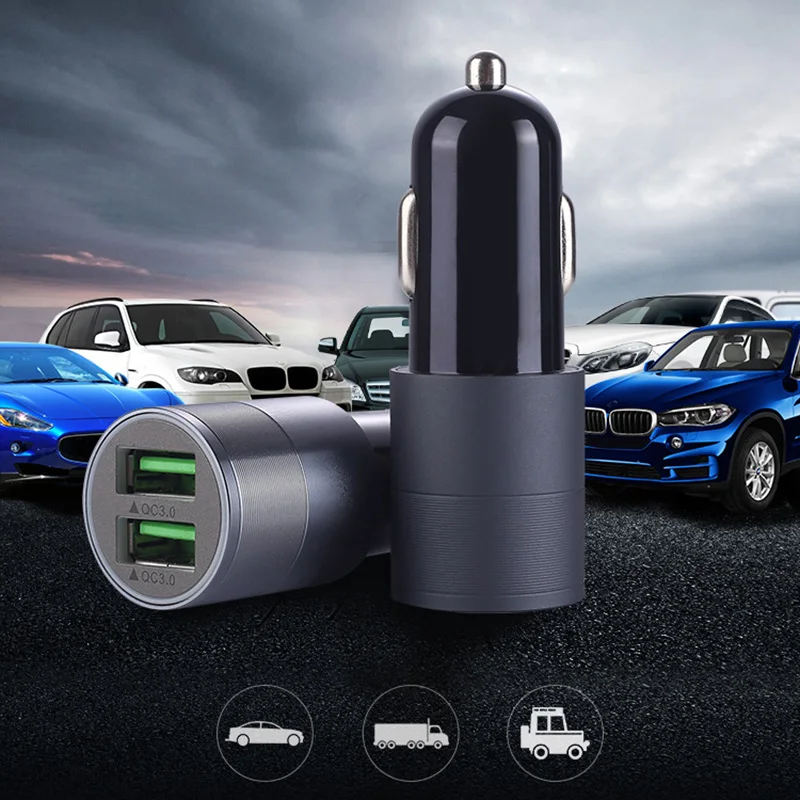 Быстрая, USB Автомобильное зарядное устройство с быстрой зарядкой прикуривателя OE88