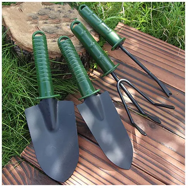 4 db Kerti Szerszámkészlet Virág Ültetés Kombinált Lapáttalkészlet Szerszámkészletek Mini Kertészeti Növényi Szerszámok Lapát Rake Ásó - Image 2