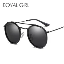 Королевская девушка поляризационные стимпанк круглые металлические солнцезащитные очки для мужчин и женщин зеркальные солнцезащитные очки Брендовые дизайнерские ретро винтажные Oculos Ss184