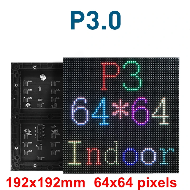 P3 SMD внутренний rgb светодиодный экран модуль 192*192 мм 64*64 пикселей 1/32 Scan