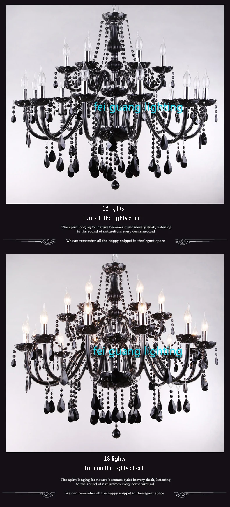 Black Crystal Chandelier Candle Chandelier Glass Chandelier Living Room Restaurant Hotel Chandelierglass Crystals For Chandelier