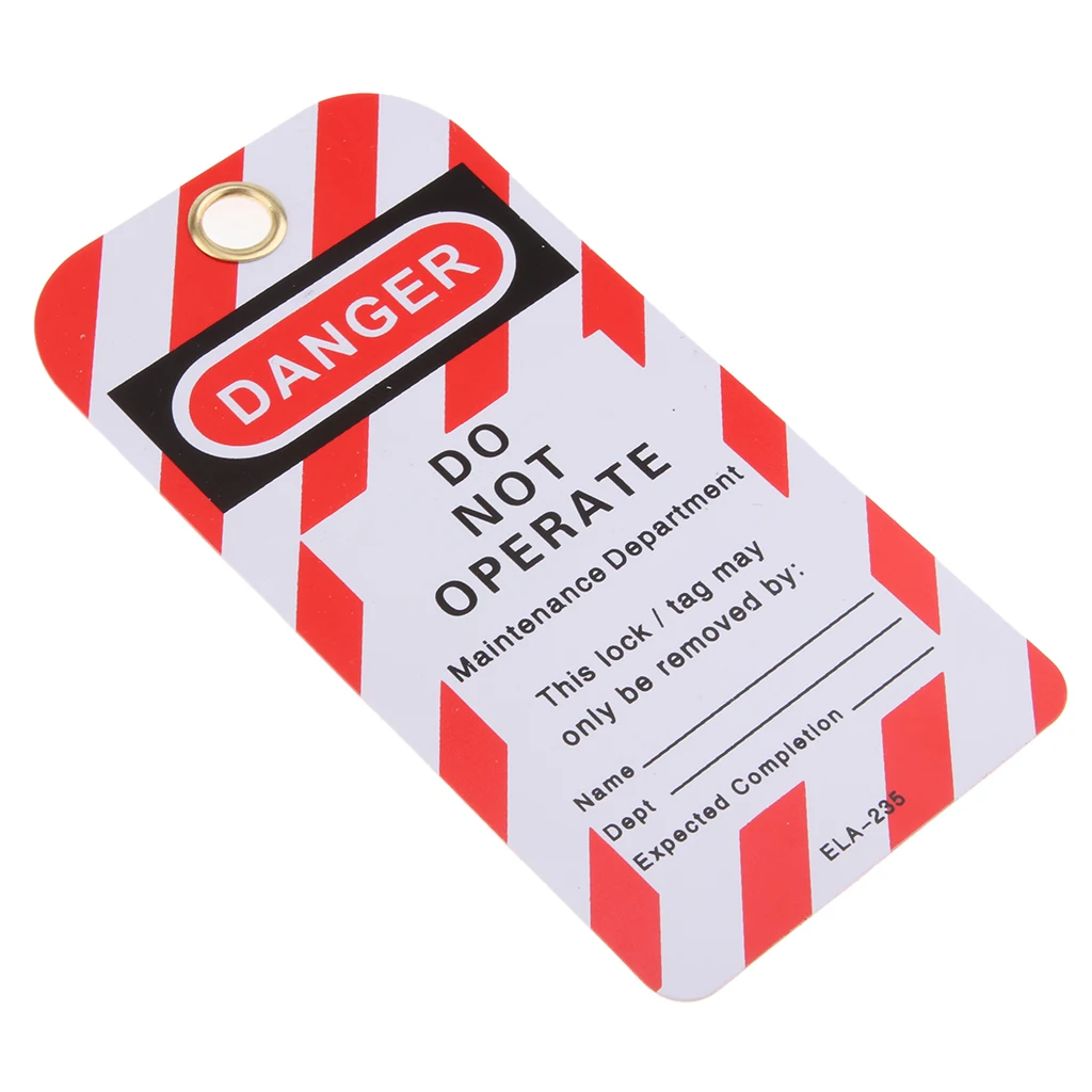 Department 5PCS Safety Lockout Tagout Tag A Customizable with Name Expected Completion Date and remarks