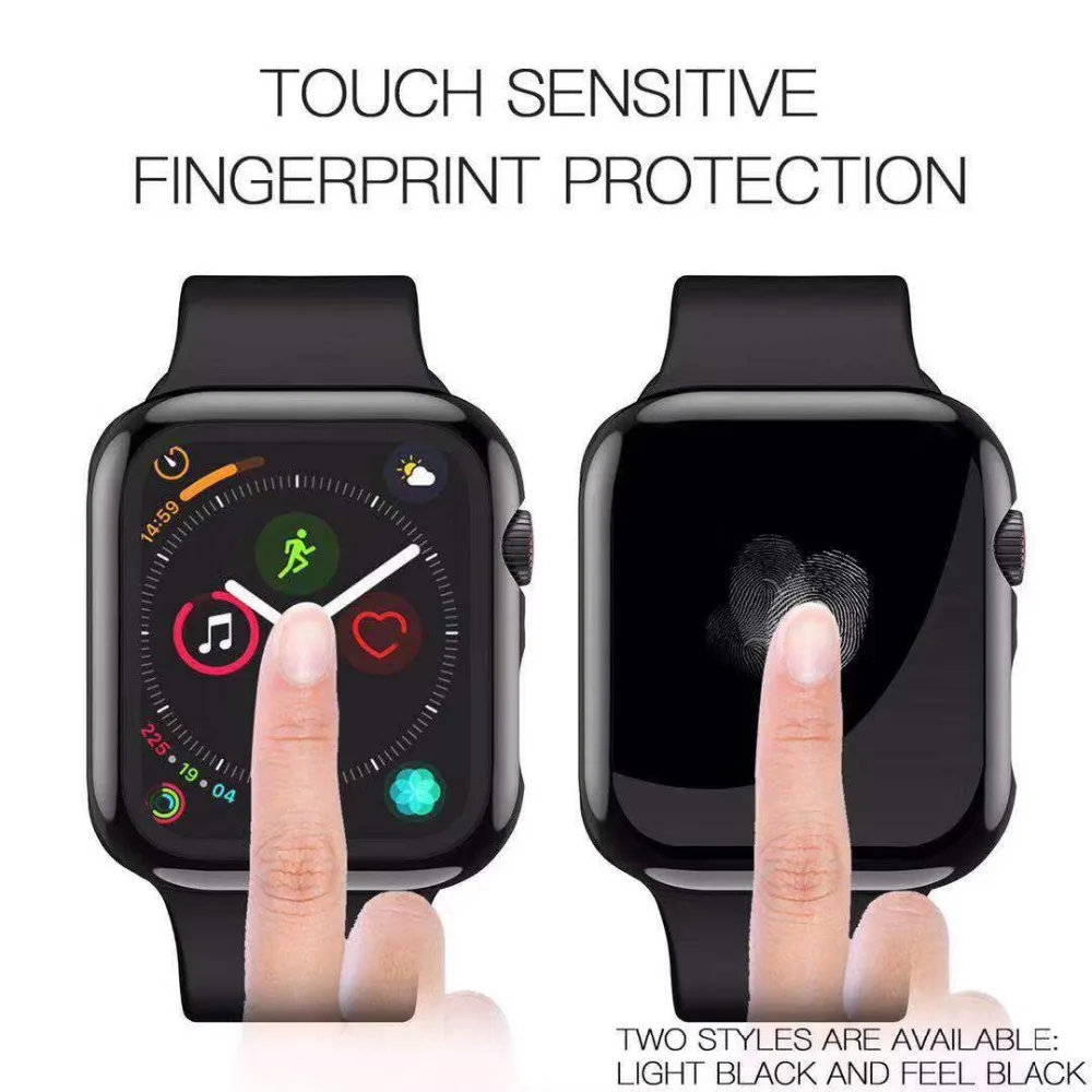 Чехол + закаленное стекло для Apple Watch 40 мм 44 Series 5 4 защита экрана чехол бампер iwatch 3 2