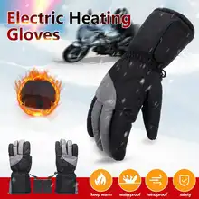 Водонепроницаемые USB перчатки с электрическим подогревом, 5 пальцев, ручная спина, Самонагревающиеся перчатки для спорта на открытом воздухе, катания на лыжах