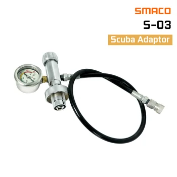 

SMACO S-03 Scuba Diving Valve Air Filling Station Recharge Adapter G5 / 8 High Pressure Hose