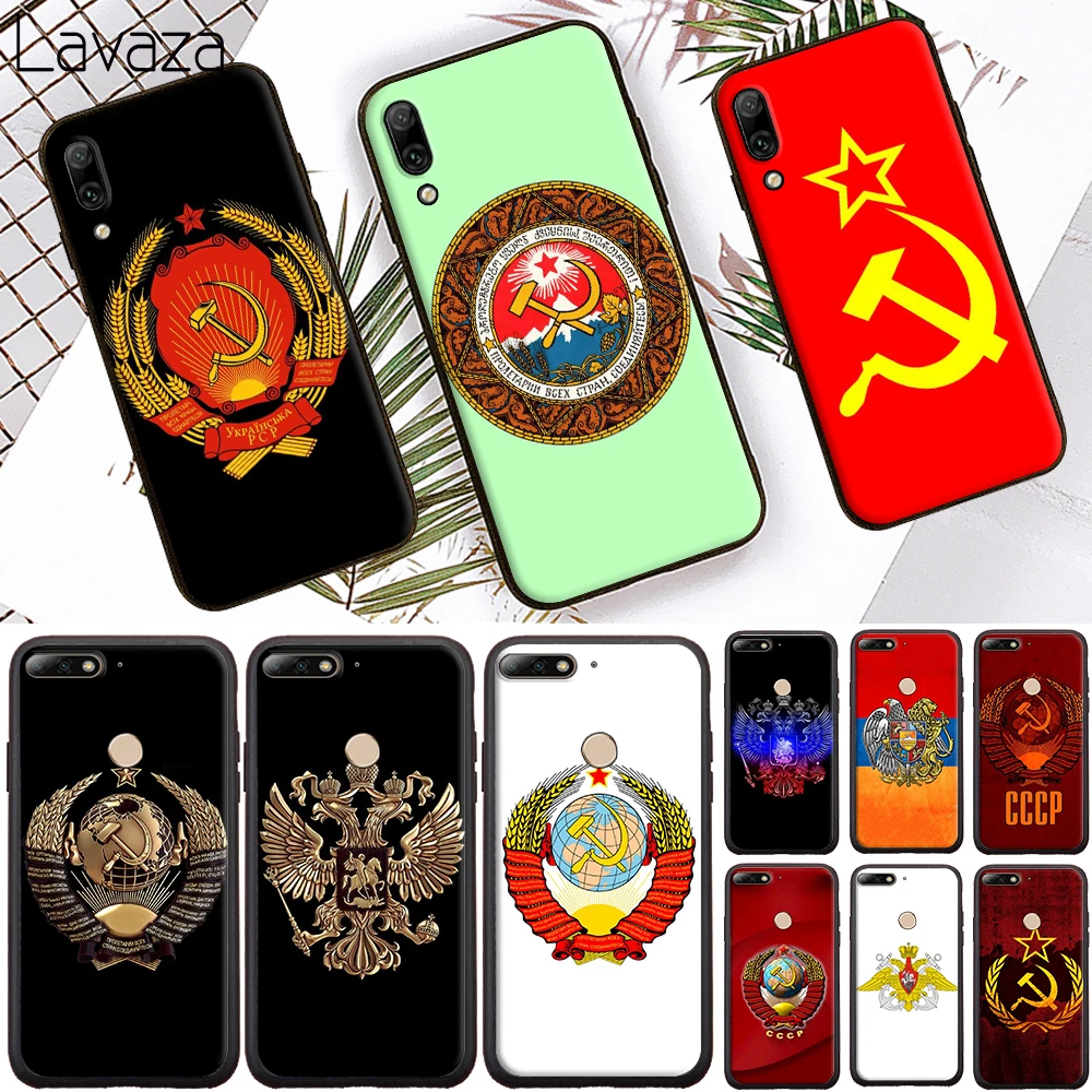 Мягкий чехол с флагом России для Huawei Honor 6A 7A 8A 20 Pro 7C 8C 7 8X 8 9 10 lite 20S Note10 View |