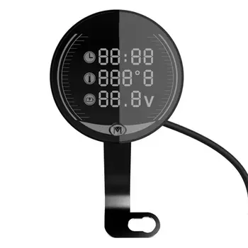 

Waterproof Night Vision Motorcycle Meter LED Digital Display Voltmeter Voltage Temperature Gauge Time 3 in 1