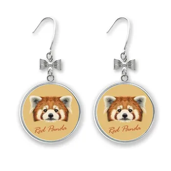 

Chestnut Wild Red Panda Animal Bow Earrings Drop Stud Pierced Hook