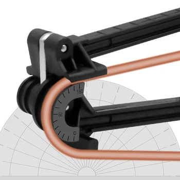 

180 Degree Pipe Tubing Bender Four-Slot Combination Multipurpose Pipe Bender Ventilation Systems Tube Bending Tool for Copper