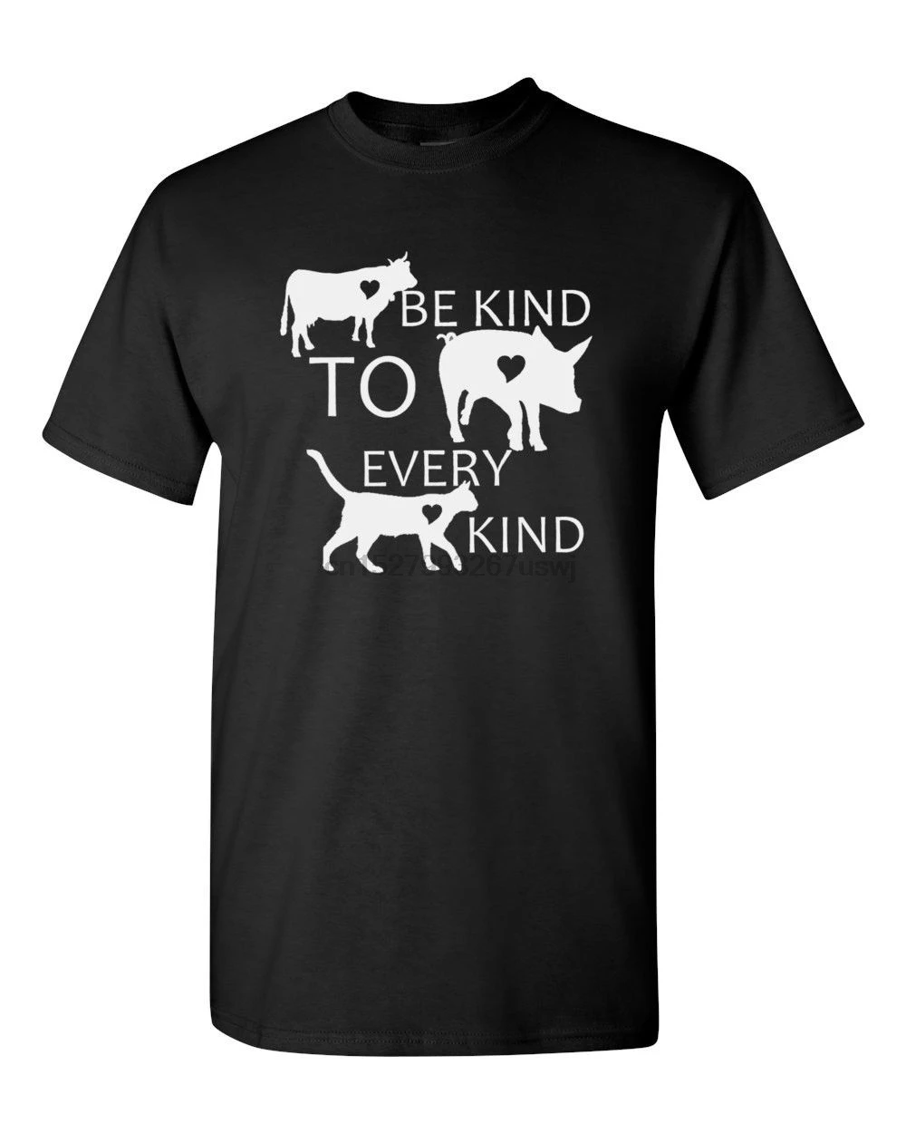 Be Kind To Every Shirt Vegan Vegetarian Tee Love For The Animals T-Shirt Cartoon t shirt men Unisex New Fashion tshirt | Мужская одежда