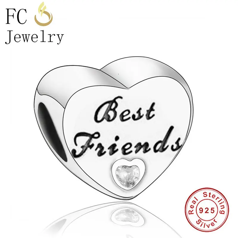 FC Jewelry оригинальный брендовый браслет с подвесками 100% Настоящее серебро 925 пробы