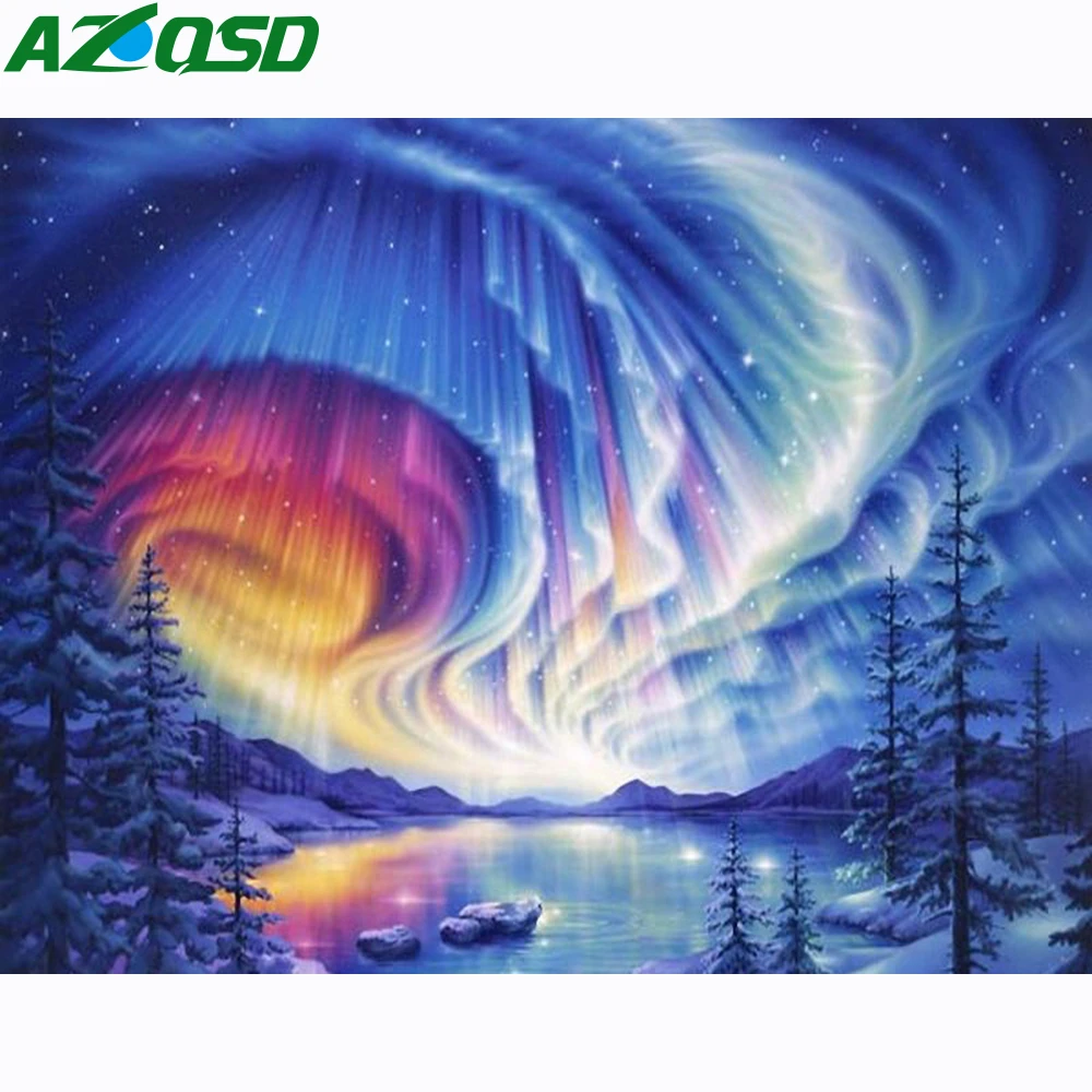 AZQSD 5D Алмазная мозаика &quotЗвездное небо&quot Крест Стежка Наборы декор для домашняя