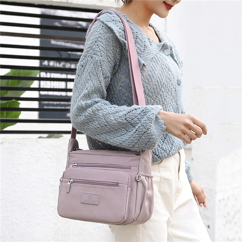 Fashion Messenger Bag Women's Shoulder Bag Nylon Handbag Large Capacity Small Fashion Women's Phone Crossbody Purse