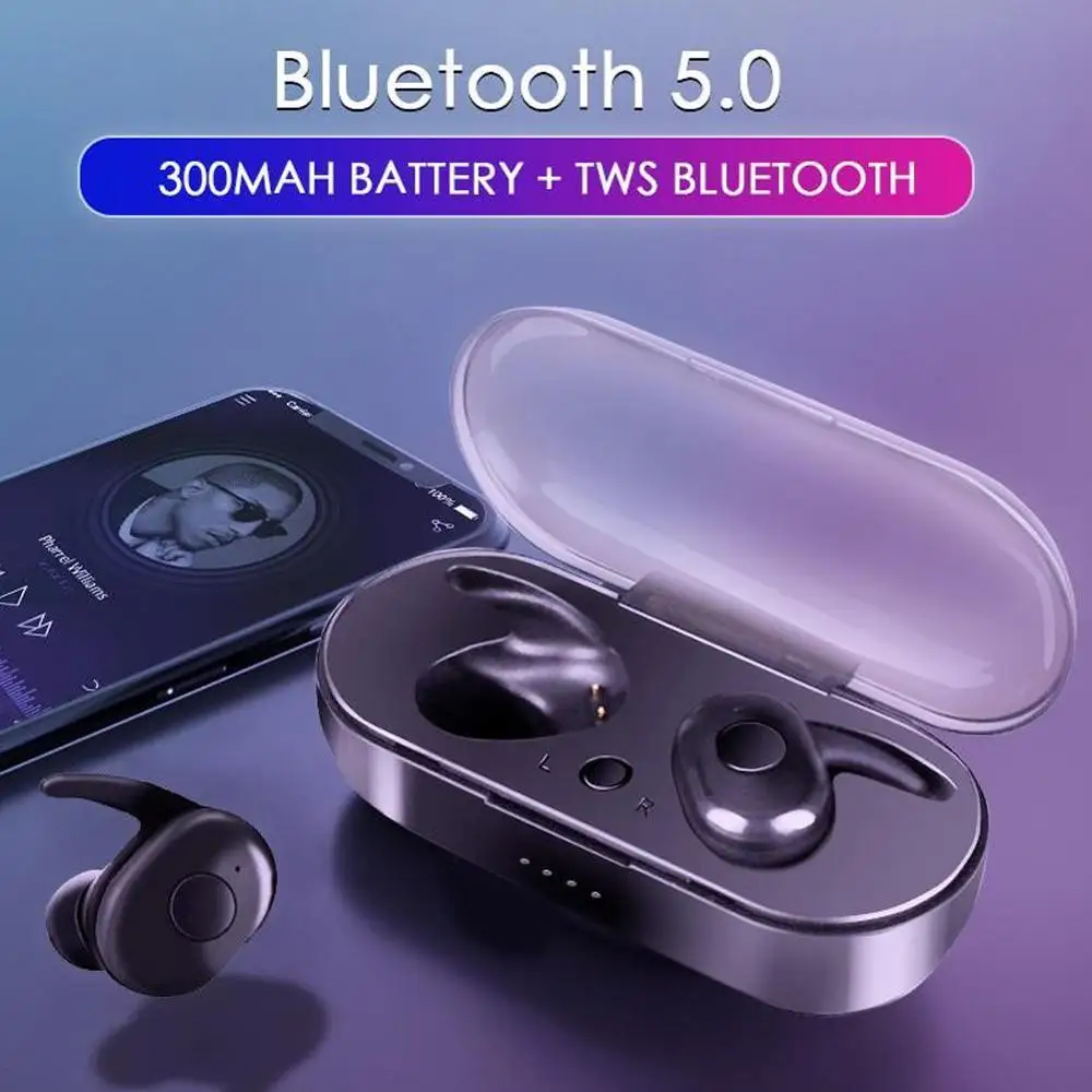 

TWS4 Waterproof Bluetooth Earphones 5.0+EDR Sports TWS Earbuds with Charger Case Wireless Earphone for Mobile Phone