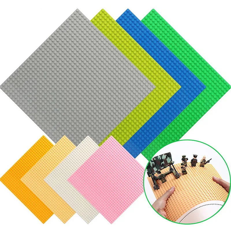 

25.6cm*25.6cm Small Bricks Baseplate Compatible Legoings Duplo Building Blocks 32*32 Dots Base Plate Toy Gifts for Children