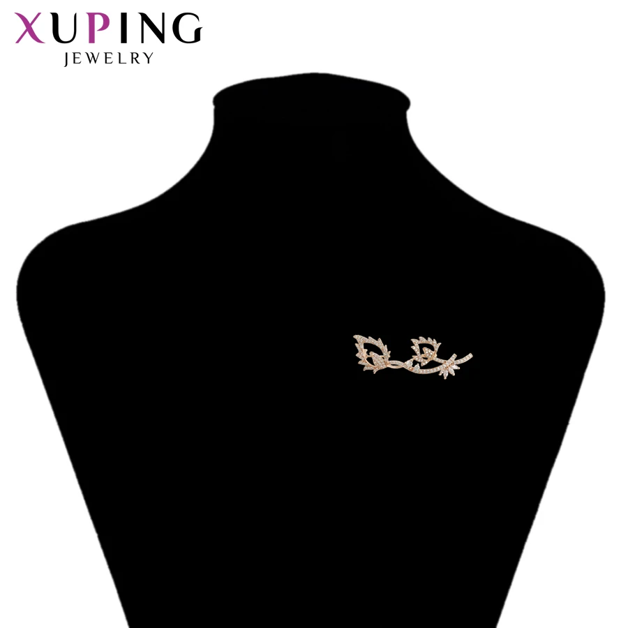 Xuping, модные броши в форме листа для женщин, модный топ продаж, Сельский стиль, ювелирные изделия, на день рождения, вечеринку, семейный подарок, S171-00045