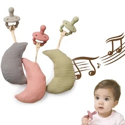 Baby Teether Pacifier Baby Shower Gifts BPA Free Silicone Infant Nipple Soother Moon Smiley Newborn Pacifier Baby Accessories