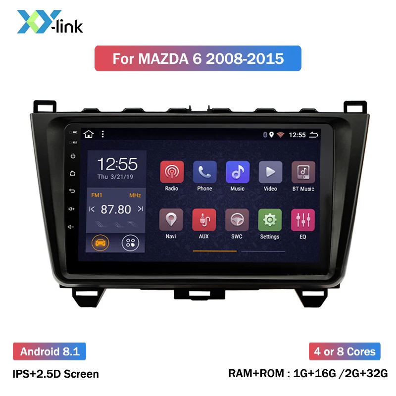 

IPS 2.5D Android 8.1 Car Radio Audio GPS Multimedia Player For Mazda 6 Rui wing 2008 2009 2010 2011 2012 2013 2014