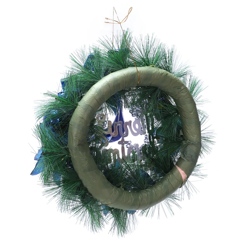 Рождественский венок сосновые иглы рождественские украшения для дома вечерние, фиолетовые 30 см