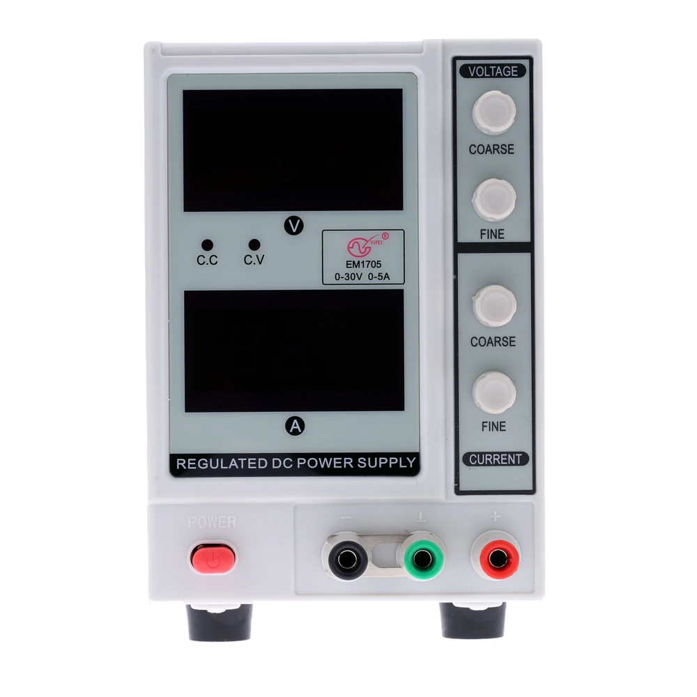 

0-30V 0-5A 3 Digits Digital Regulated DC Power Supply laboratory power supply Adjustable voltage regulator EM1705 US Plug