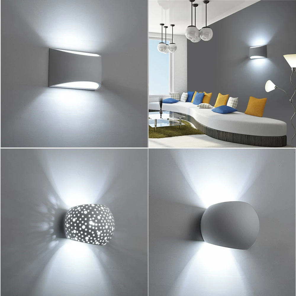 Modern Plaster Wall Light Handmade Gypsum Lamp 110v 2v Wall Mounted Led Sconce Living Room Bedroom Decorate Indoor Wall Lamps Led Indoor Wall Lamps Aliexpress
