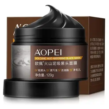 

120G Mask Clay Volcanic Oil Control Deep Cleaning Blackhead Remover Purifying Shrink Pore Acne Treatment Mask For Face