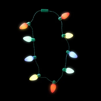 

Novel LED necklace Christmas decorations for home colorful bulb LED sting light Christmas tree decor wreath garland navidad gift