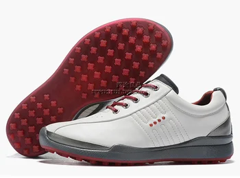 

Cushion Man Golf Shoes Professional Spiked Studs Golf Sport Shoes Waterproof Genuine Leather Shoes for Men Golf Training Walking
