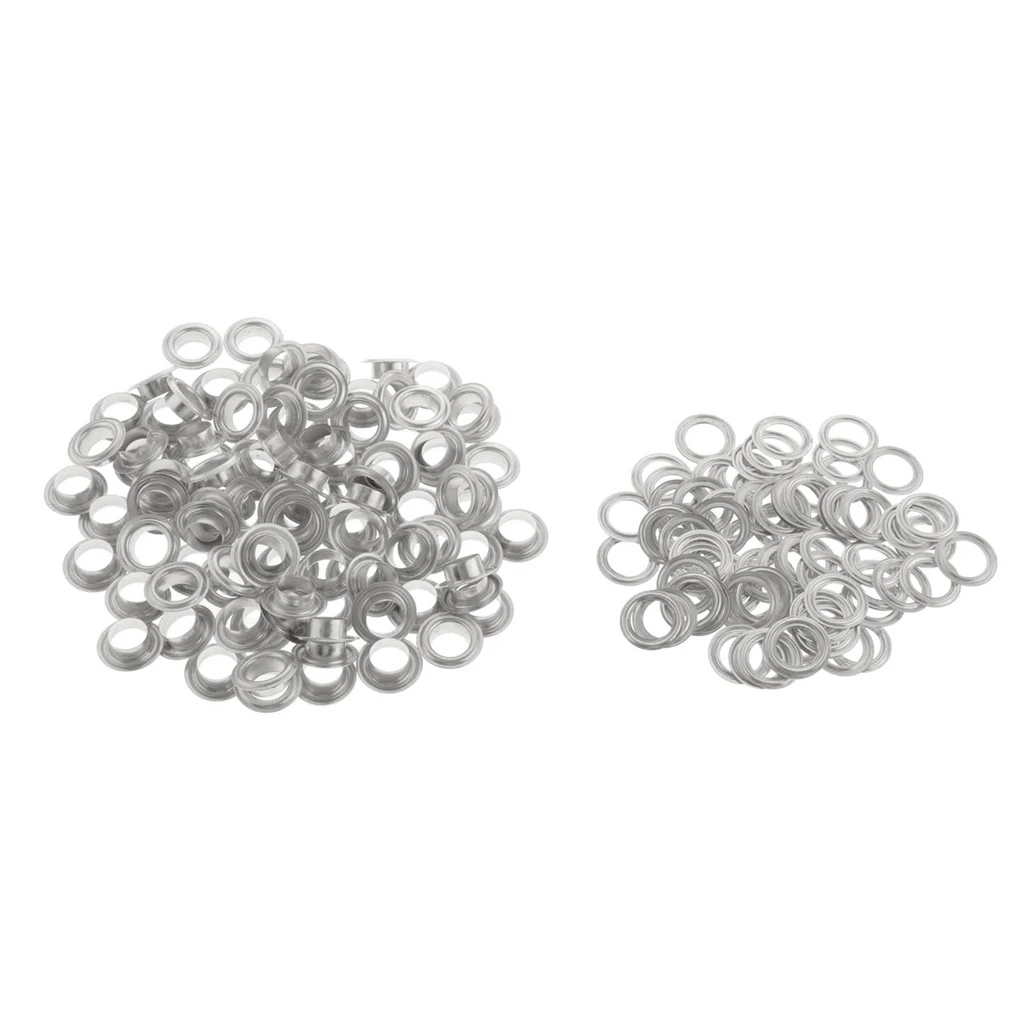 100 Sets Copper Metal Grommets Eyelets With Washers Boat Tent Nut Hardware