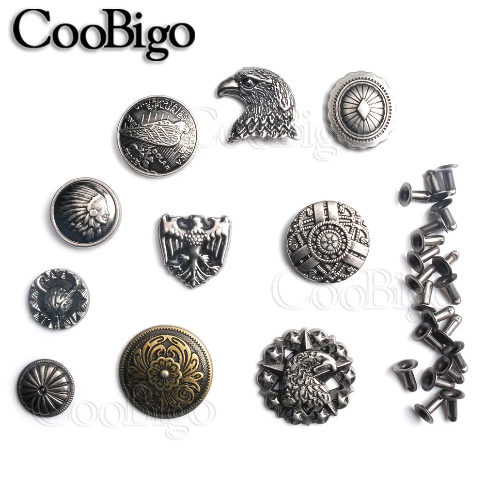 Metal Rivet Stud Spike Button Conchos Rivets For Leather Bag Clothes