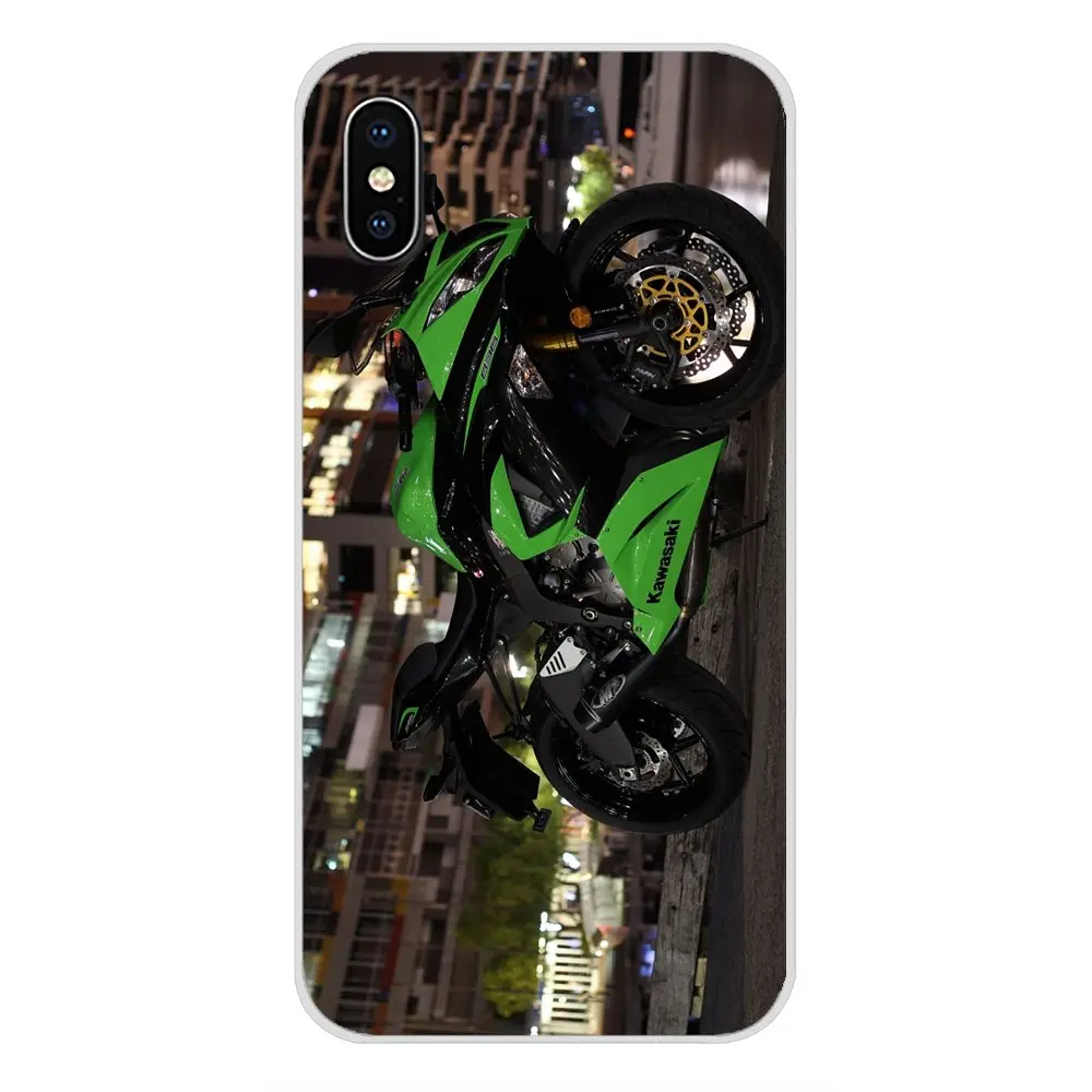 Kawasaki Ninja Zx R спортивные мотоциклетные Чехлы для мобильных телефонов для Apple IPhone X XR XS MAX 4 4s 5 5S 5C SE 6 6S 7 8 Plus ipod touch 5 6