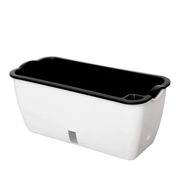 

1pcs 47 X 22 X 21cm Flower Pot Plastic Large Rectangular Self Watering Garden Planter Modern Flower Pot Home Decor - Large Type