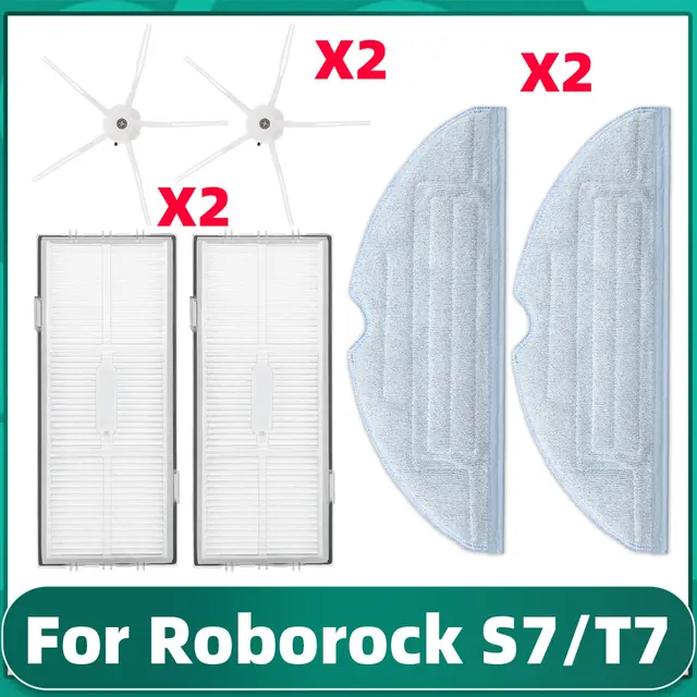 Xiaomi Roborock S7 Max / T7S Plus / G10 Replacement Parts Main Side Brush Hepa Filter Mop Dust Bag Cover Vacuum Cleaner Kits Set I