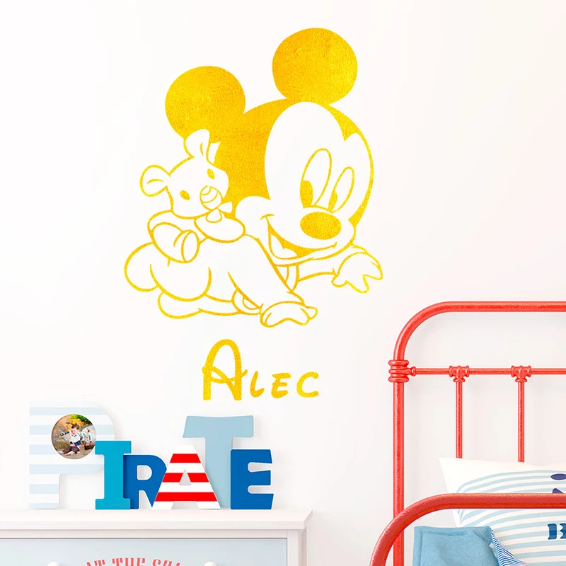 Cartoon Disney Mickey Mouse Vinyl Wall Stickers For Home Decor Living Room Nursery Kids Room Decoration Mural Wall Art Decals