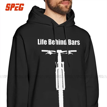

Life Behind Bars Mountain Bike MTB Men's Hooded Sweatshirts Fashion 100% Cotton Hoodies New Arrival Hoodie Shirt