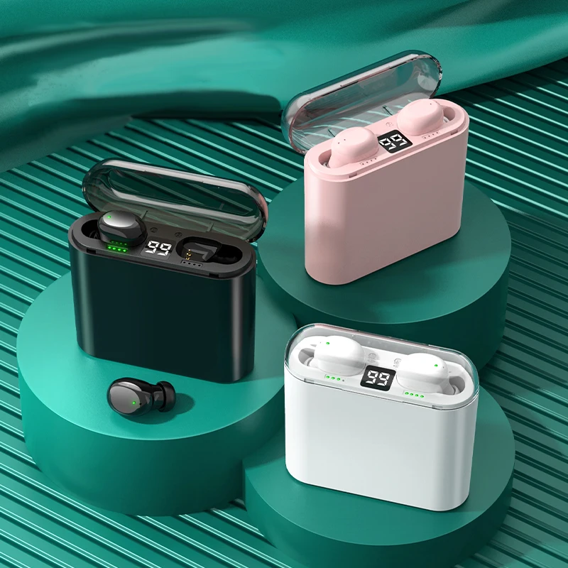 

X18 tws True wireless Bluetooth Mini Bass Earphone Bluetooth Headset Sports Earbuds with charging box stereo headse auricular