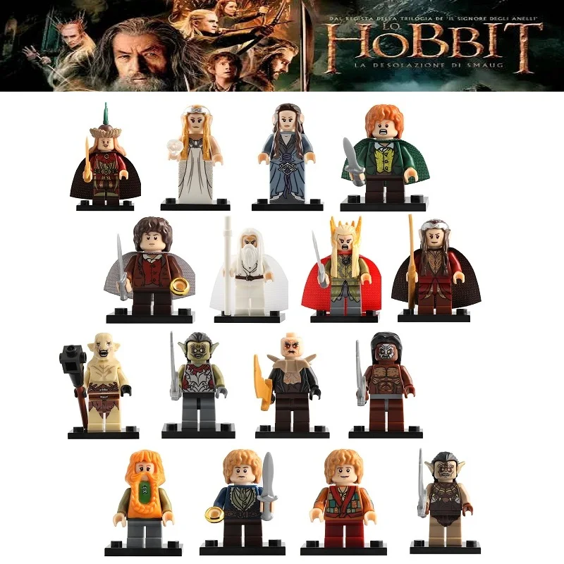 Конструктор LegoING миниатюрные фигурки Playmobil Властелин колец Thranduil Elrond Детские