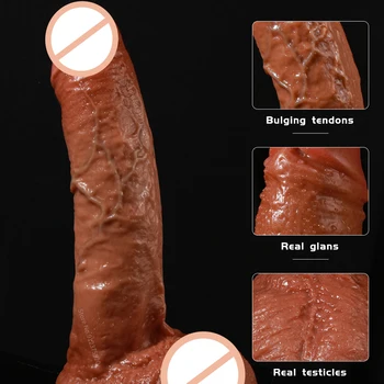 Skin Feeling Realistic Dildo Soft Huge Fake Dick Female Masturbator Silicone Suction Cup Sex Toy Erotic for Woman Big Penis 2