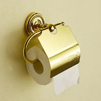 

Free Shipping YUJIE HDHY1044 Full-copper European style gold-plated tissue holder gold roll holder all copper tissue box