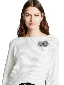 

Retro Vintage Embroidery Brooch Flower Men Suit Accessory Clothing Jewelry Accessory Crystal Natural Plant Flower Pin For Women