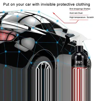 

300ML Car Nano Coating Liquid Coating Spray Hydrophobic Wax Auto Paint Care Coating Liquid Crystal Protective Film Coating Agent