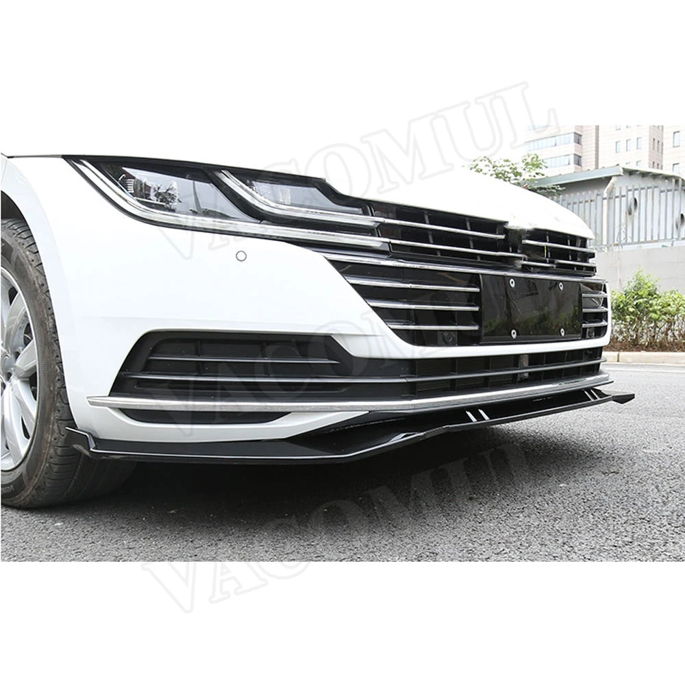 3 шт./компл. передний бампер спойлер для Volkswagen VW CC ABS черная голова подбородок Лопата протектор автомобильный Стайлинг