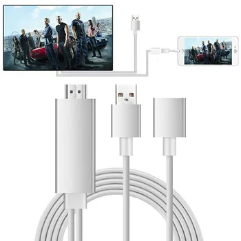 

High-speed Adapter Audio Lightweight Durable Converter Cable Portable Universal For IPhone Android USB To HDMI