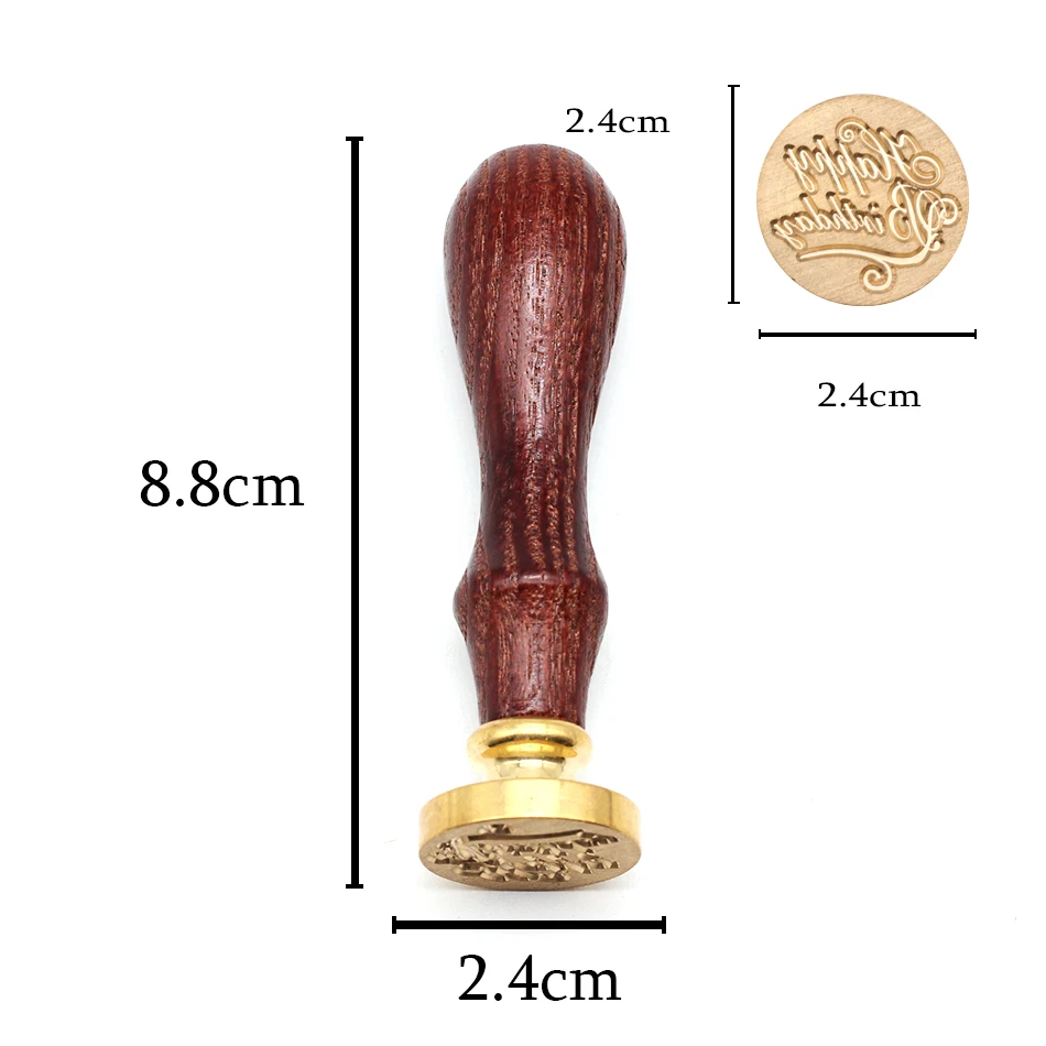 Diy классический ретр металлический уплотнительный воск штамп старую древесину