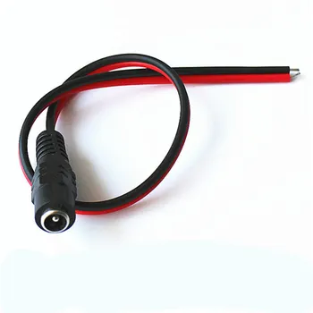 

Copper core DC female power line, black and white head line 12V centralized power supply, monitoring male and female pair