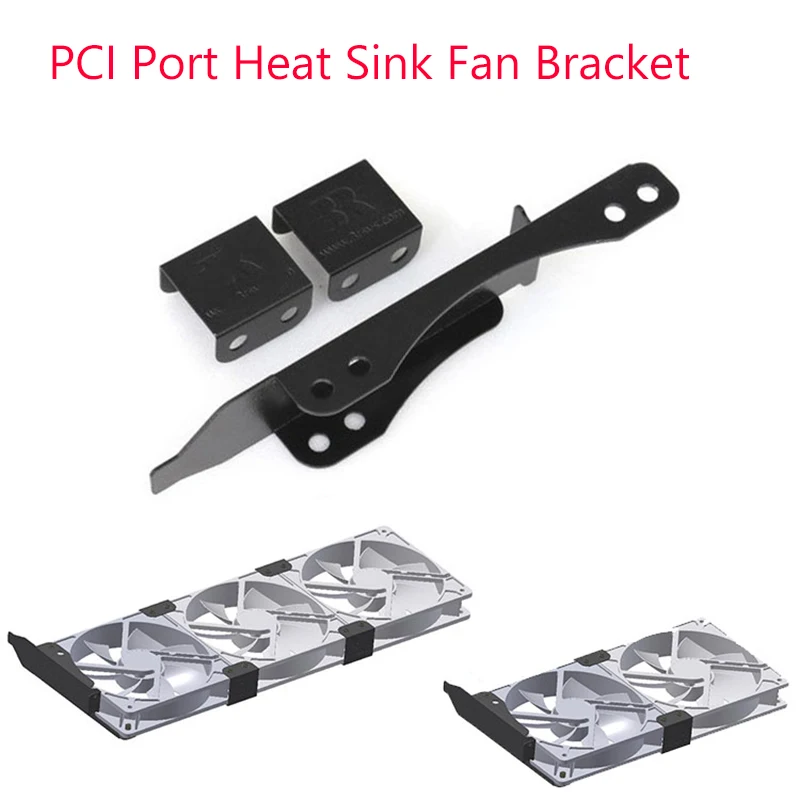 Nrpfell 1Set Dual Fan Rack Mount PCI Slot Cover Bracket Video Card Cooling pour 80-90Mm 