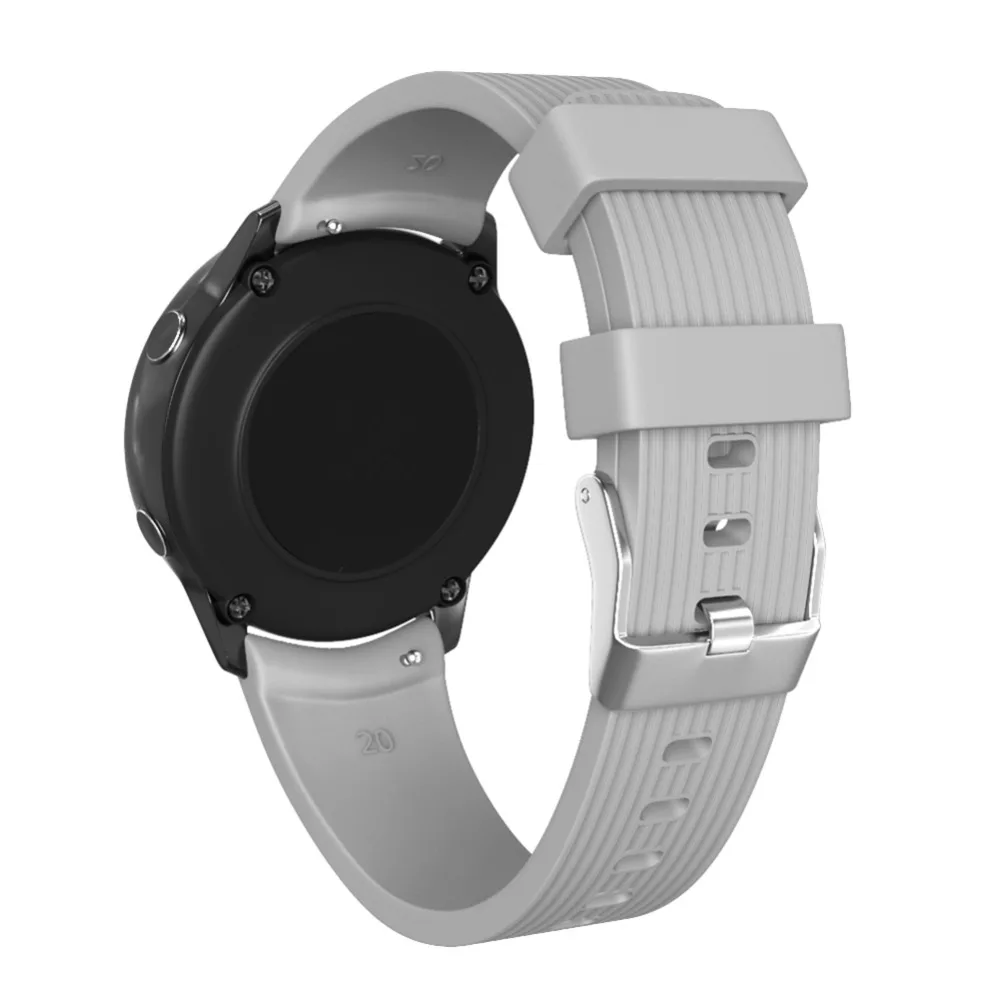 Регулируемый сменный ремешок для наручных часов аксессуары для Galaxy Watch Active полосатый силиконовый ремешок с пряжкой Ремешки для наручных часов