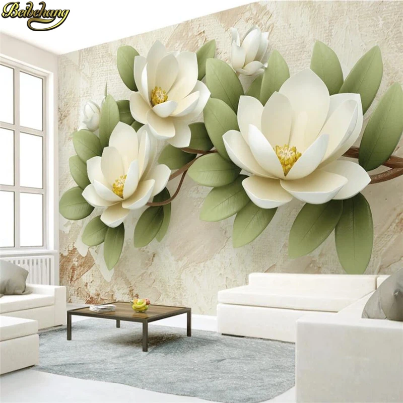 beibehang Custom wallpaper mural 3d embossed color carved flowers simple tv background wall papers home decor | Обустройство дома