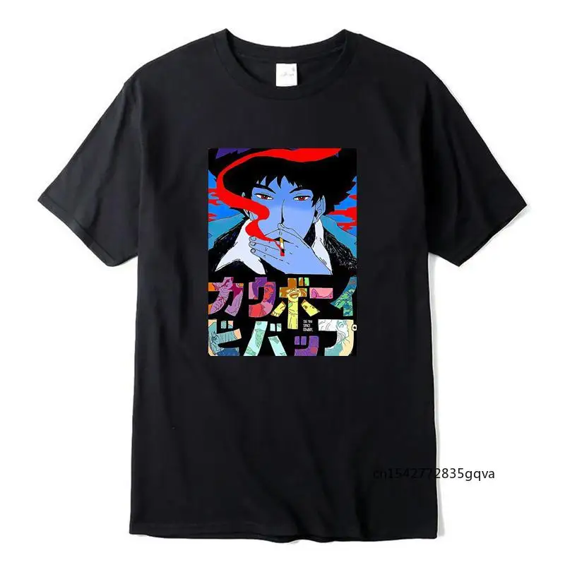 Забавная Мужская футболка Спайк Шпигель крутая ковбойская Bebop летняя для мужчин