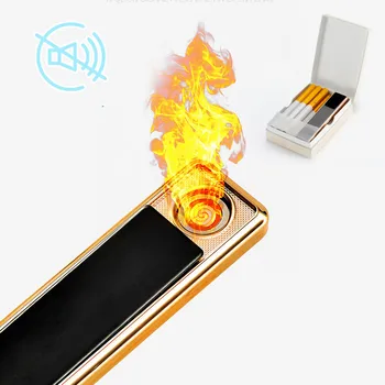 

Creative Cigarette Lighter USB Electric Double-sided Flameless Torch Rechargeable Windproof Smoke Lighter